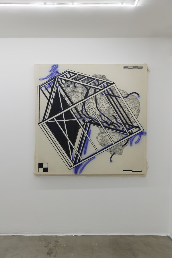 Installation View of Harder than Rock, Softer than Sand solo exhibition of works by Saman Khosravi at Dastan's Basement, 2023