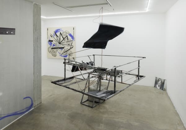 Installation View of Harder than Rock, Softer than Sand solo exhibition of works by Saman Khosravi at Dastan's Basement, 2023