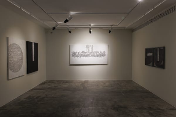Installation View of Untimely a solo exhibition of works by Reza Abedini at +2 Gallery.