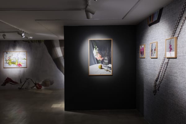 Installation View of Tulip, Solo Exhibition of Melika Shafahi, at Dastan's Basement.
