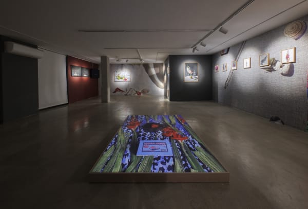 Installation View of Tulip, Solo Exhibition of Melika Shafahi, at Dastan's Basement.