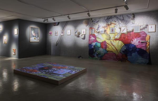 Installation View of Tulip, Solo Exhibition of Melika Shafahi, at Dastan's Basement.