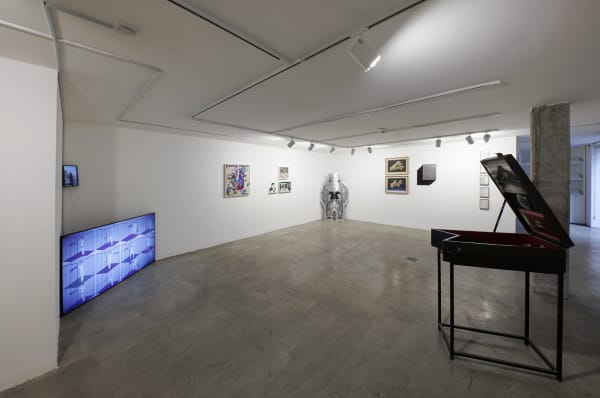 Installation View of Flow, at Dastan's Basement, 2024 Group Exhibition of Works by Sasan Abri, Mohammadreza Arab Khazaeli, Nasser Bakhshi, Sadra Baniasadi, Amir-Nasr Kamgooyan, Alishia Morassaei, Mina Mohammadi, Mina Mohseni, Hanie Sadri, Shayan Sajadian, and Sofia Yeganeh.