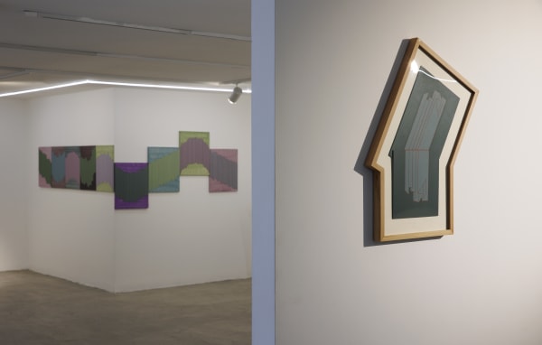 Installation View of Infront of the Black Wall a solo exhibition of works by Dana Jafari.