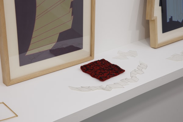 Installation View of Infront of the Black Wall a solo exhibition of works by Dana Jafari.