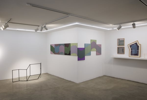 Installation View of Infront of the Black Wall a solo exhibition of works by Dana Jafari.