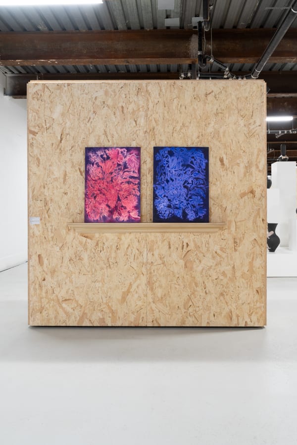 Installation View of Falling Petals in Glittering Snow, a solo exhibition by Shahrzad Jahan.