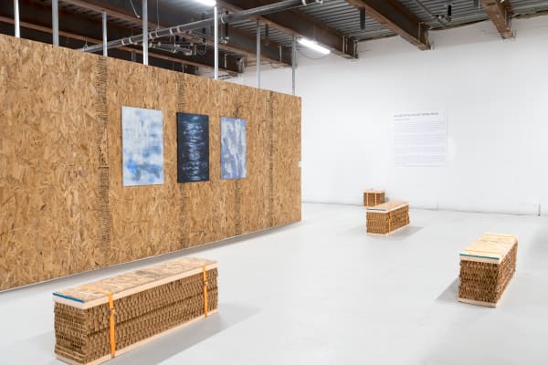 Installation View of Falling Petals in Glittering Snow, a solo exhibition by Shahrzad Jahan.