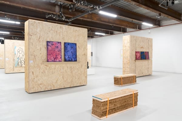 Installation View of Falling Petals in Glittering Snow, a solo exhibition by Shahrzad Jahan.