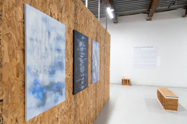 Installation View of Falling Petals in Glittering Snow, a solo exhibition by Shahrzad Jahan.