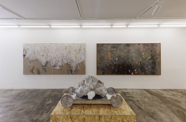 Installatio view of Large Works on Canvas solo exhibition by Fereydoon Av.