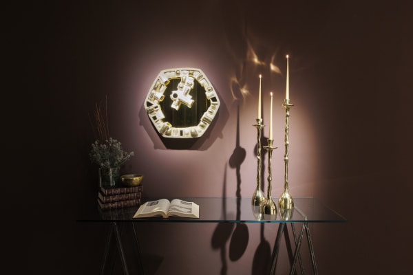 Installation view of "Barbican" a solo exhibition of works by Alireza Rasoulzadeh at +2 Gallery.