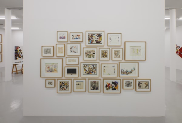 Installation view of Mohsen Vaziri Moghaddam > 100 a solo show of works by Mohsen Vaziri Moghadam.