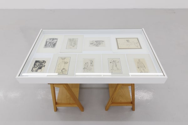 Installation view of Mohsen Vaziri Moghaddam > 100 a solo show of works by Mohsen Vaziri Moghadam.