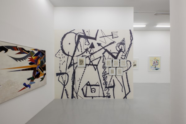 Installation view of Mohsen Vaziri Moghaddam > 100 a solo show of works by Mohsen Vaziri Moghadam.