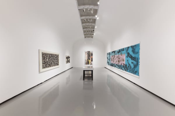 Installation view of Mohsen Vaziri Moghaddam>100 a solo show of works by Mohsen Vaziri Moghaddam.