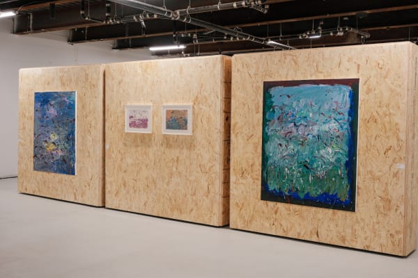 Installation view of Blue Bird a solo show of works by Ghasemi Brothers.