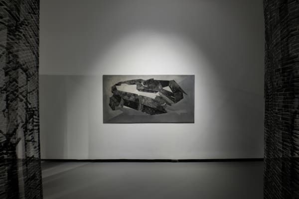 Installation view of Revision: Labyrinths a solo exhibition of works by Atefeh Majidi Nezhad.
