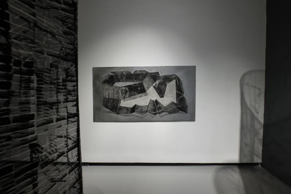 Installation view of Revision: Labyrinths a solo exhibition of works by Atefeh Majidi Nezhad.