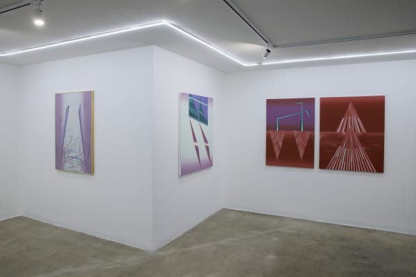 Installation view of Livelier a solo exhibition of works by Farbod Elkaei.