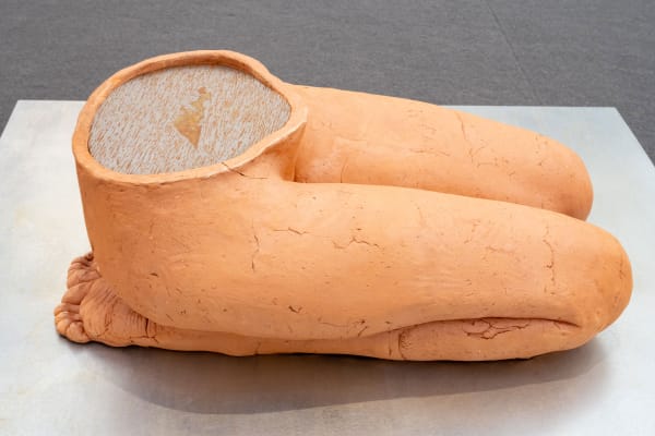 Installation view of a group presentation of works by Farhad Moshiri, Farideh Lashai, Parvaneh Etemadi, Andisheh Avini, Reza Aramesh, Hoda Kashiha and Roksana Pirouzmand at Frieze Los Angeles 2025.