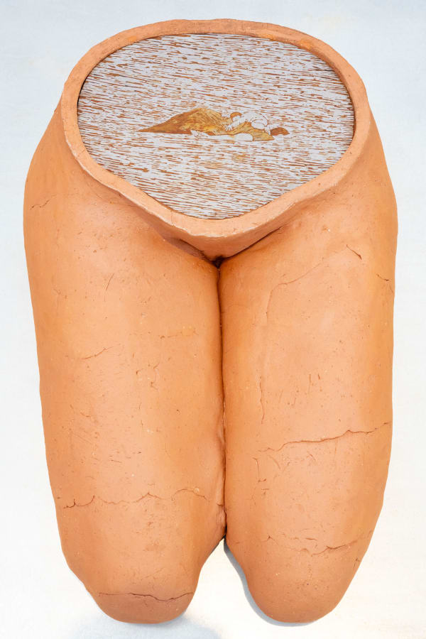 Installation view of a group presentation of works by Farhad Moshiri, Farideh Lashai, Parvaneh Etemadi, Andisheh Avini, Reza Aramesh, Hoda Kashiha and Roksana Pirouzmand at Frieze Los Angeles 2025.