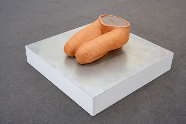 Installation view of a group presentation of works by Farhad Moshiri, Farideh Lashai, Parvaneh Etemadi, Andisheh Avini, Reza Aramesh, Hoda Kashiha and Roksana Pirouzmand at Frieze Los Angeles 2025.