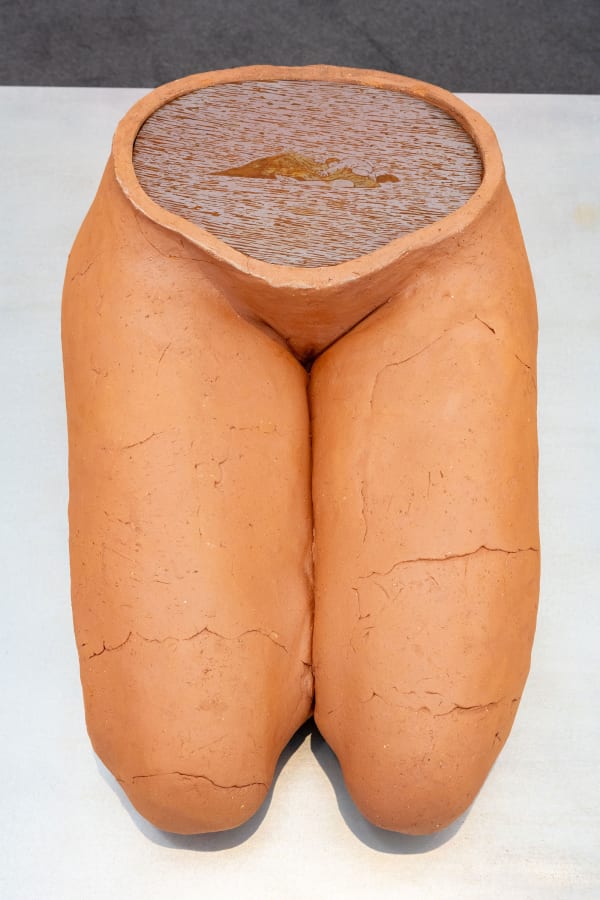 Installation view of a group presentation of works by Farhad Moshiri, Farideh Lashai, Parvaneh Etemadi, Andisheh Avini, Reza Aramesh, Hoda Kashiha and Roksana Pirouzmand at Frieze Los Angeles 2025.