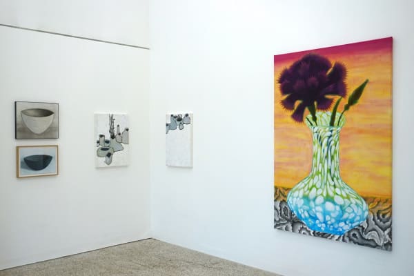 Installation view of a group presentation of works by several artists presented by Zaal Art Gallery in collaboration with Guest House.