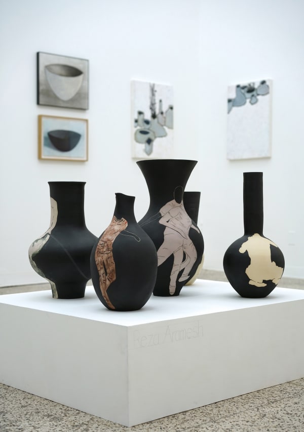 Installation view of a group presentation of works by several artists presented by Zaal Art Gallery in collaboration with Guest House.