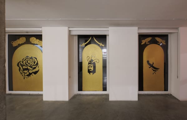 Installation view of Akbar [Recent Ten Years] an exhibition of works by Ali Akbar sadeghi curated by Ali Bakhtiari.
