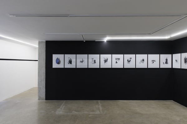 Installation view of Arabesques and That Flower Bunch a solo presentation of works by Keyvan Mahjoor.