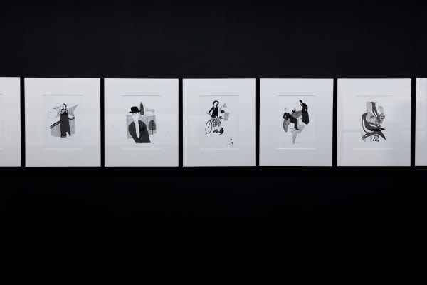 Installation view of Arabesques and That Flower Bunch a solo presentation of works by Keyvan Mahjoor.