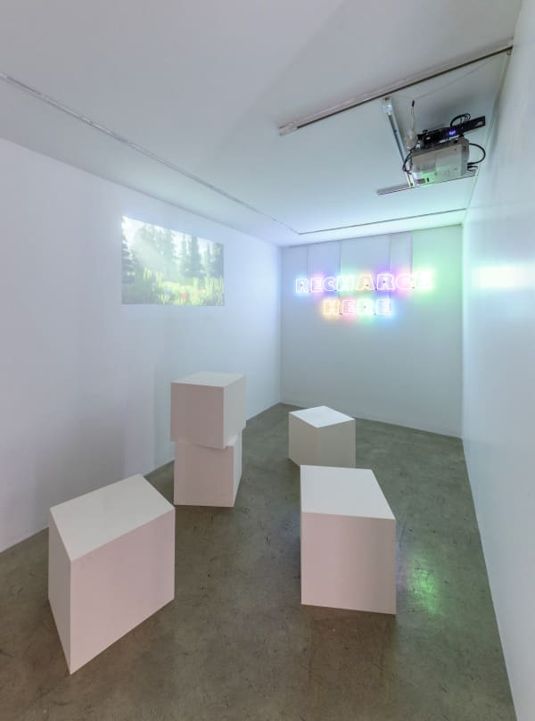 Installation view of And You and Me Again a solo exhibition of works by Leila Pazooki.