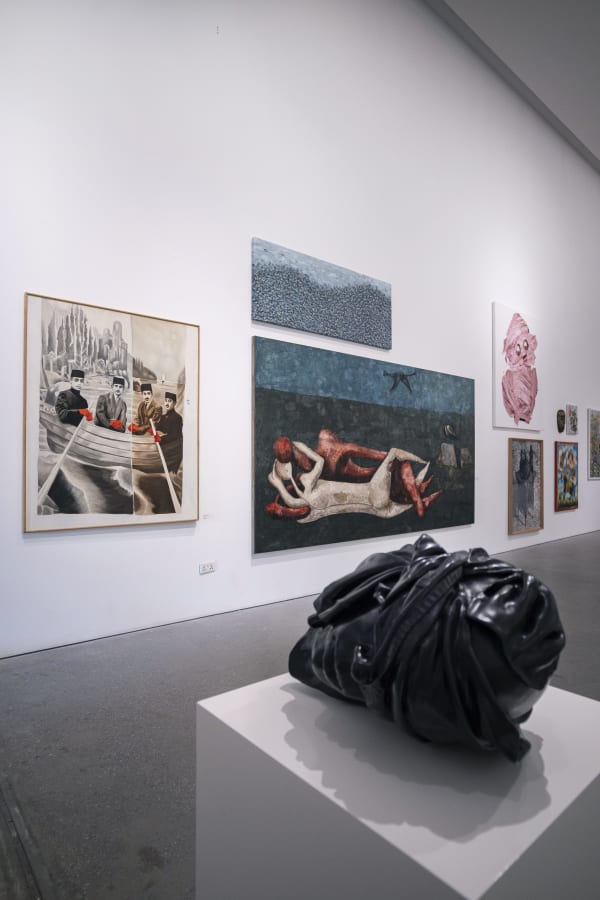 Installation view of Soft Edge of the Blade Vol.3 , a group presentation of works in Leila Heller Gallery in collaboration with Zaal Art Gallery.