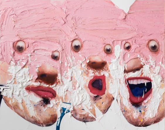 The funny faces of Farrokh Mahdavi at the Dastan Gallery