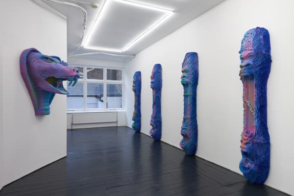 Mamali Shafahi, "Deep Throats: How Deep is Your Love?", 2022. Installation view. VITRINE Fitzrovia. Photographer: Jonathan Bassett