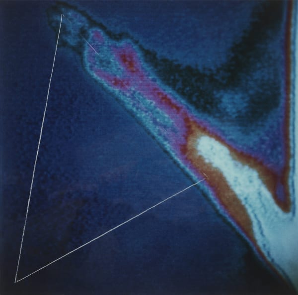 Blythe Bohnen, Three Straight Motions, Meeting at Acute Angles, Drawn on Mylar, Recorded by Thermogram (duplicate), 1968
