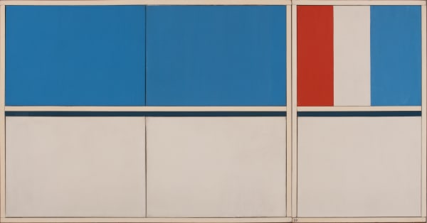 Ralph Coburn, Aux Bermudes - Composition with re-arranged French flag, 1949/50