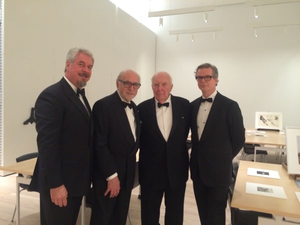 Jack Shear, Ray Learsy, Jasper Johns, and David Nolan