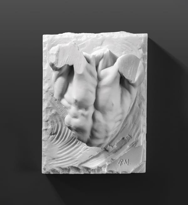 Male Torso Fragment, Marble Resin by Richard MacDonald