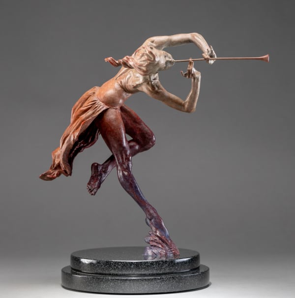 Trumpeter, Atelier, Red by Richard MacDonald
