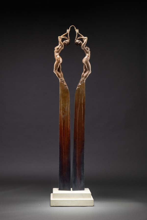 Reflections, Bronze, 2024 Richard MacDonald Bronze 76.5 x 18.5 x 15.5"