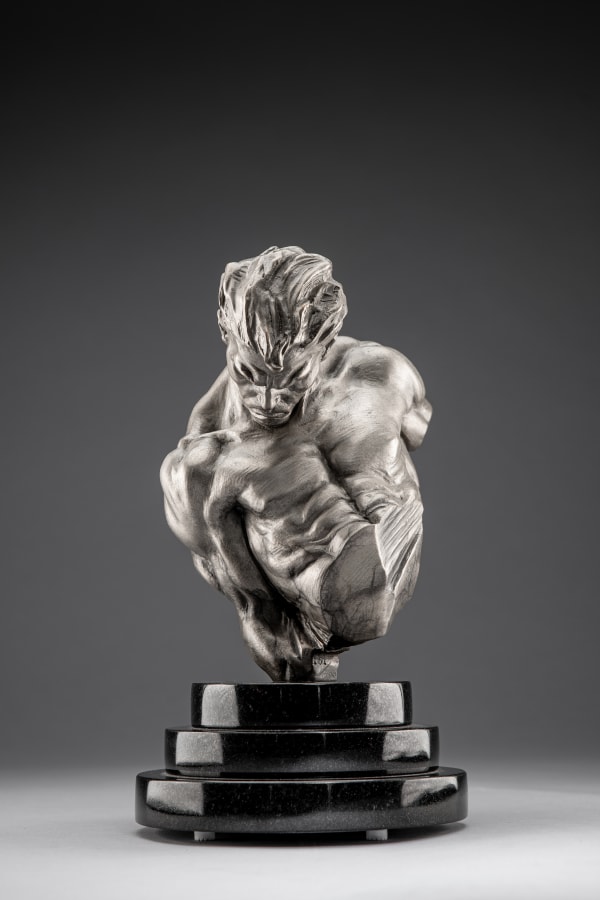 Gymnast Bust, Platinum by Richard MacDonald