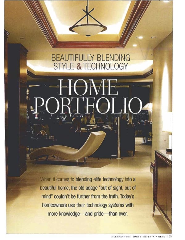 Robb Report: Home Portfolio Beautifully Blending Style and Technology