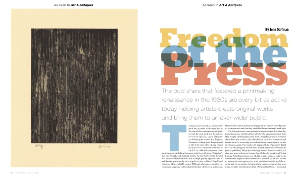 As Seen in "Art & Antiques": Freedom of the Press