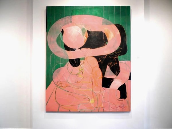 Tahnee Lonsdale Stand By Me, 2019 Oil on canvas painting contemporary art exhibition Dellasposa Gallery london