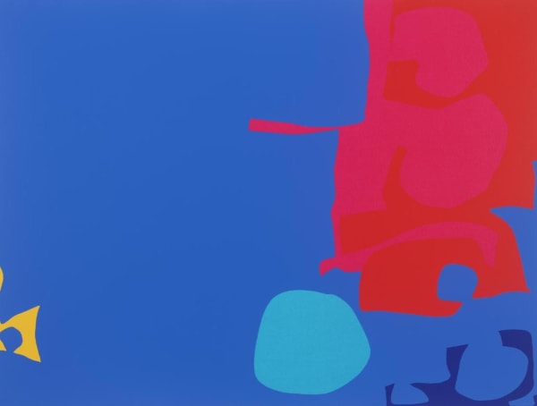 Patrick Heron Interlocking Pink and Vermillion with Blue, 1970 dellasposa gallery london