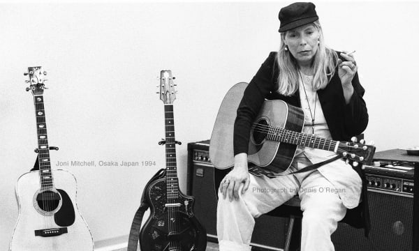 Joni Mitchell offstage guitar