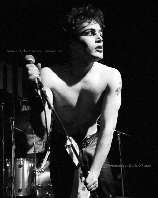 Adam Ant on stage at The Marquee